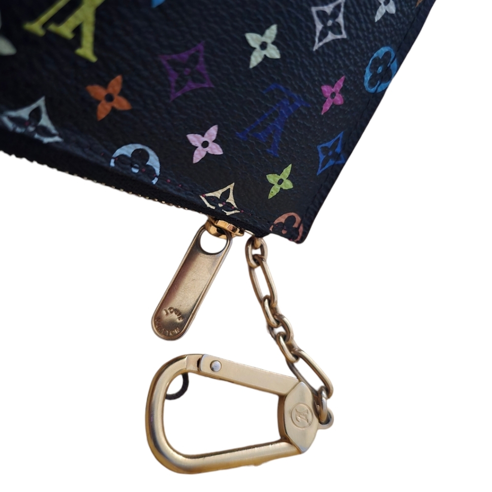 LV Takashi Murakami x Louis Vuitton Black Monoin Key Pouch Excellent Condition!! - Picture 10 of 15